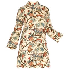 Indian Printed Mini Dress, 1960s