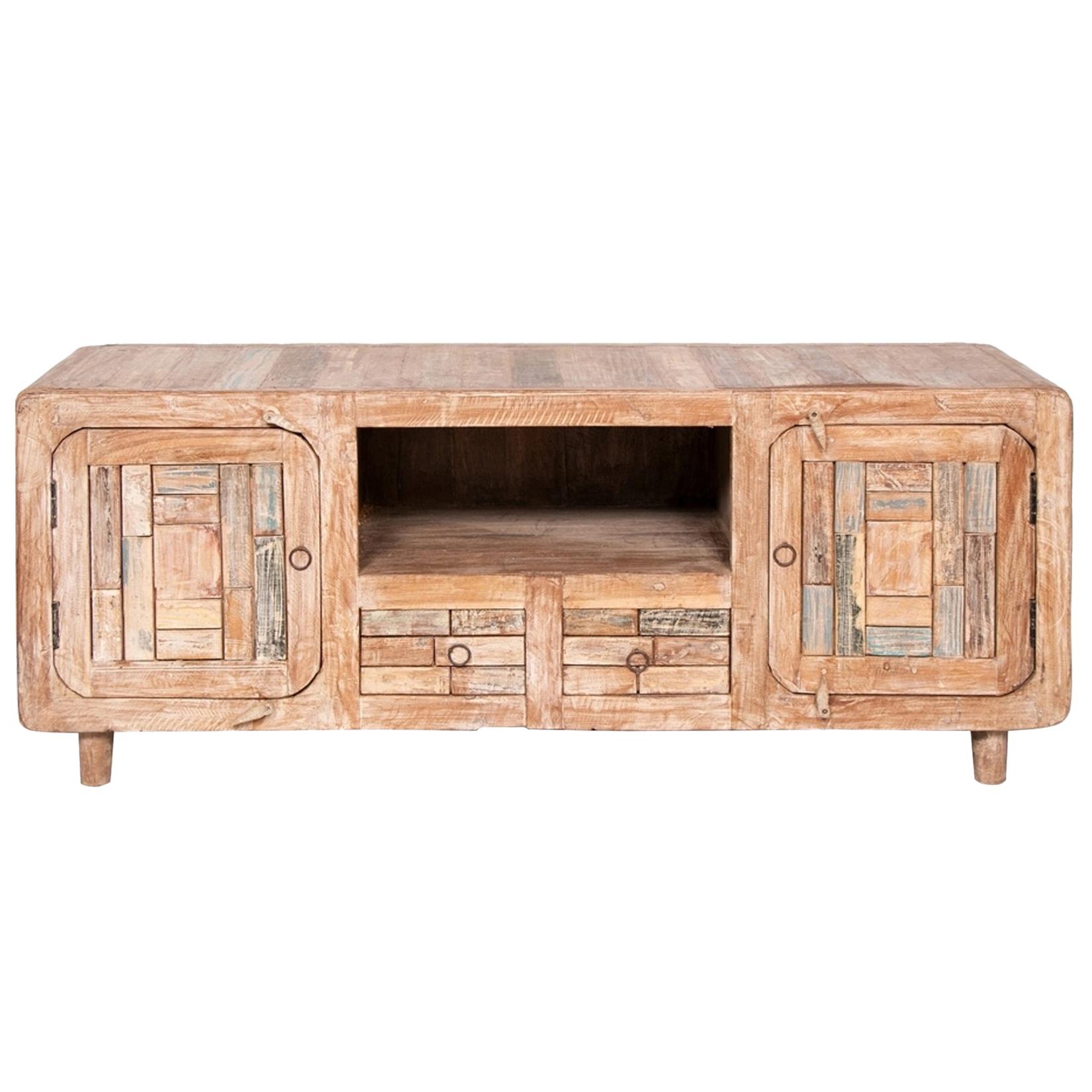 Indian Reclaimed Teak Tv Stand For Sale