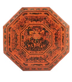 Indian Red Lacquer Table
