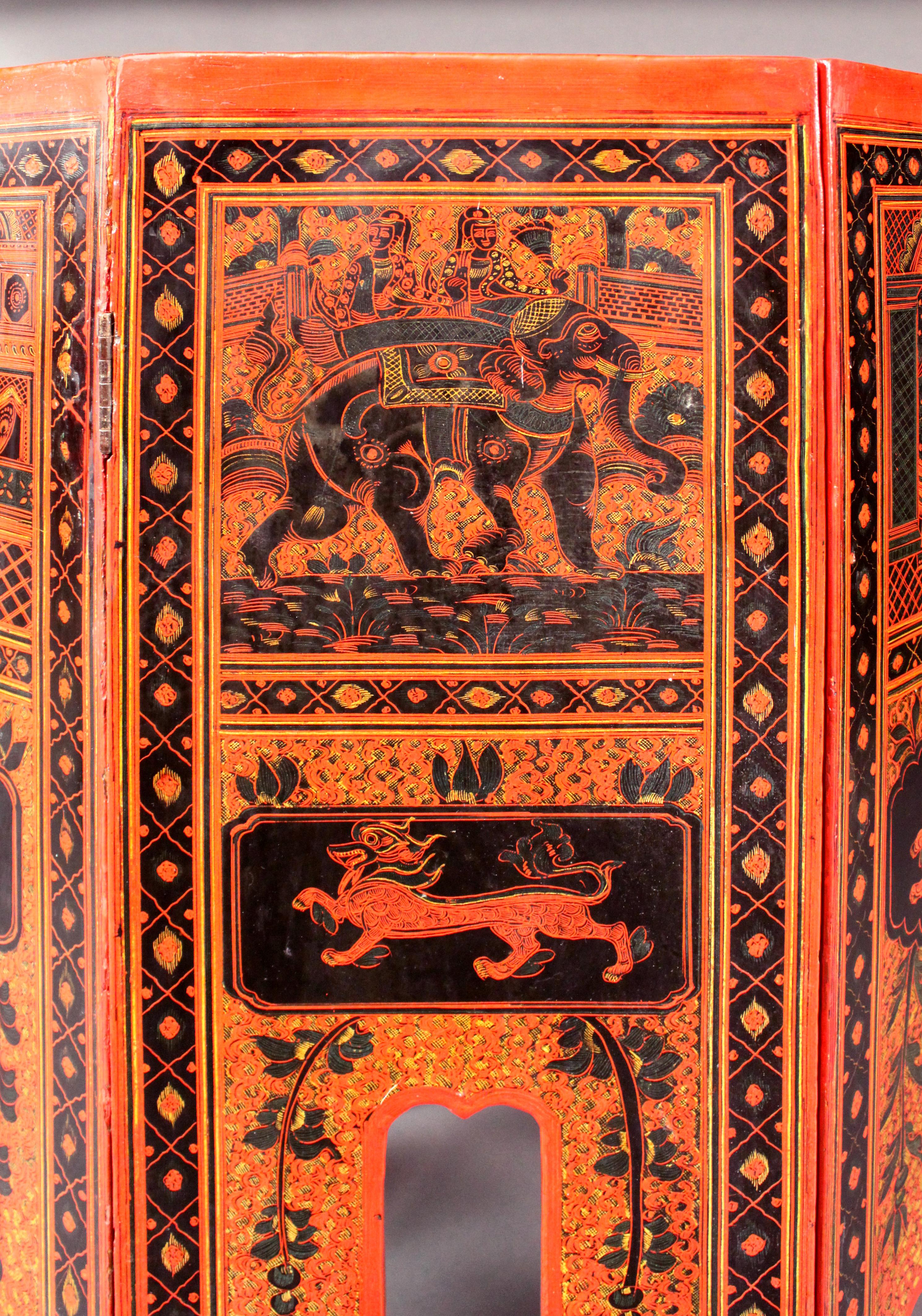 Anglo-Indian Indian Red Lacquer Table