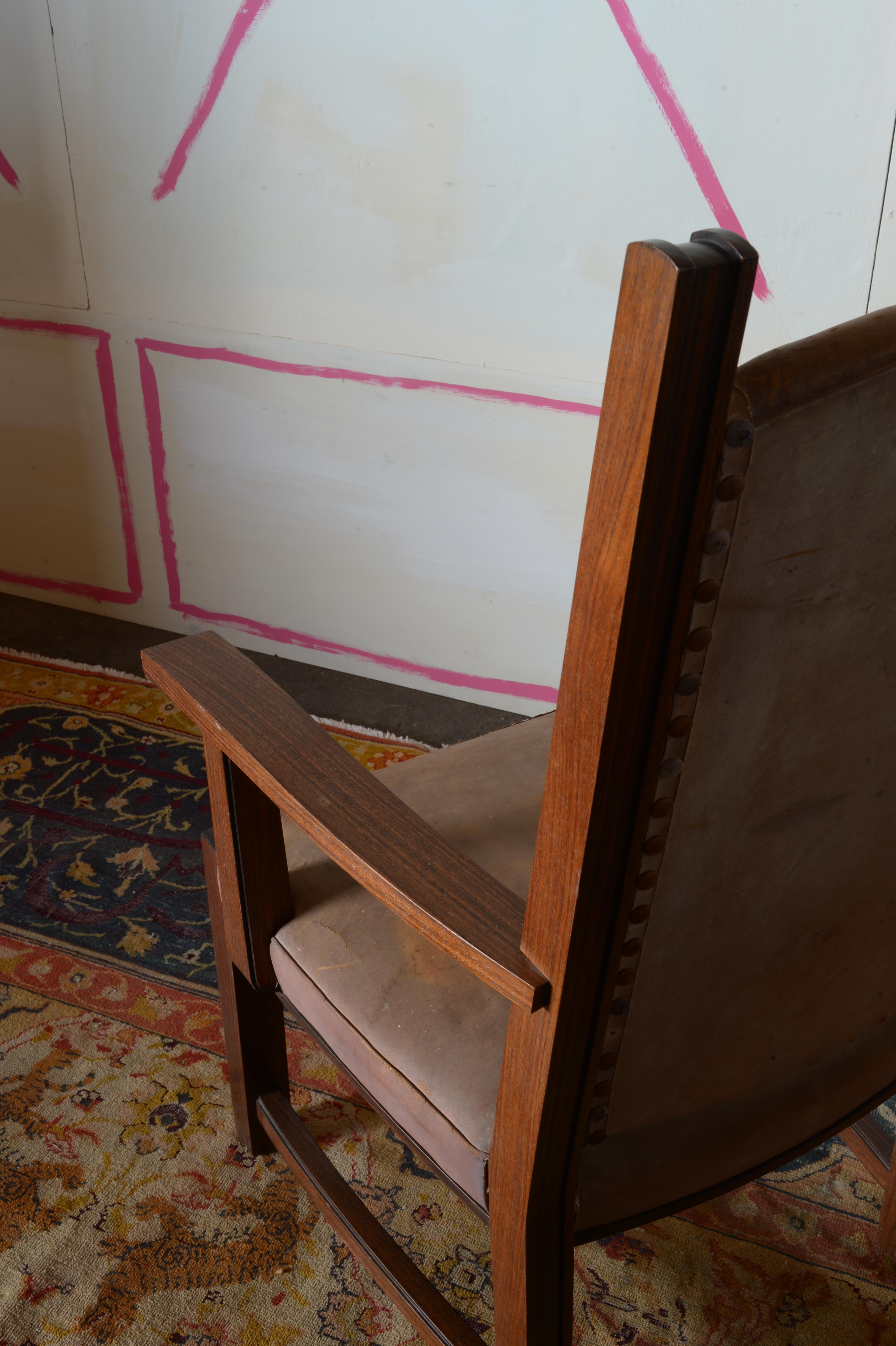 Sillón de palisandro indio del movimiento alemán de la Nueva Objetividad en venta 6