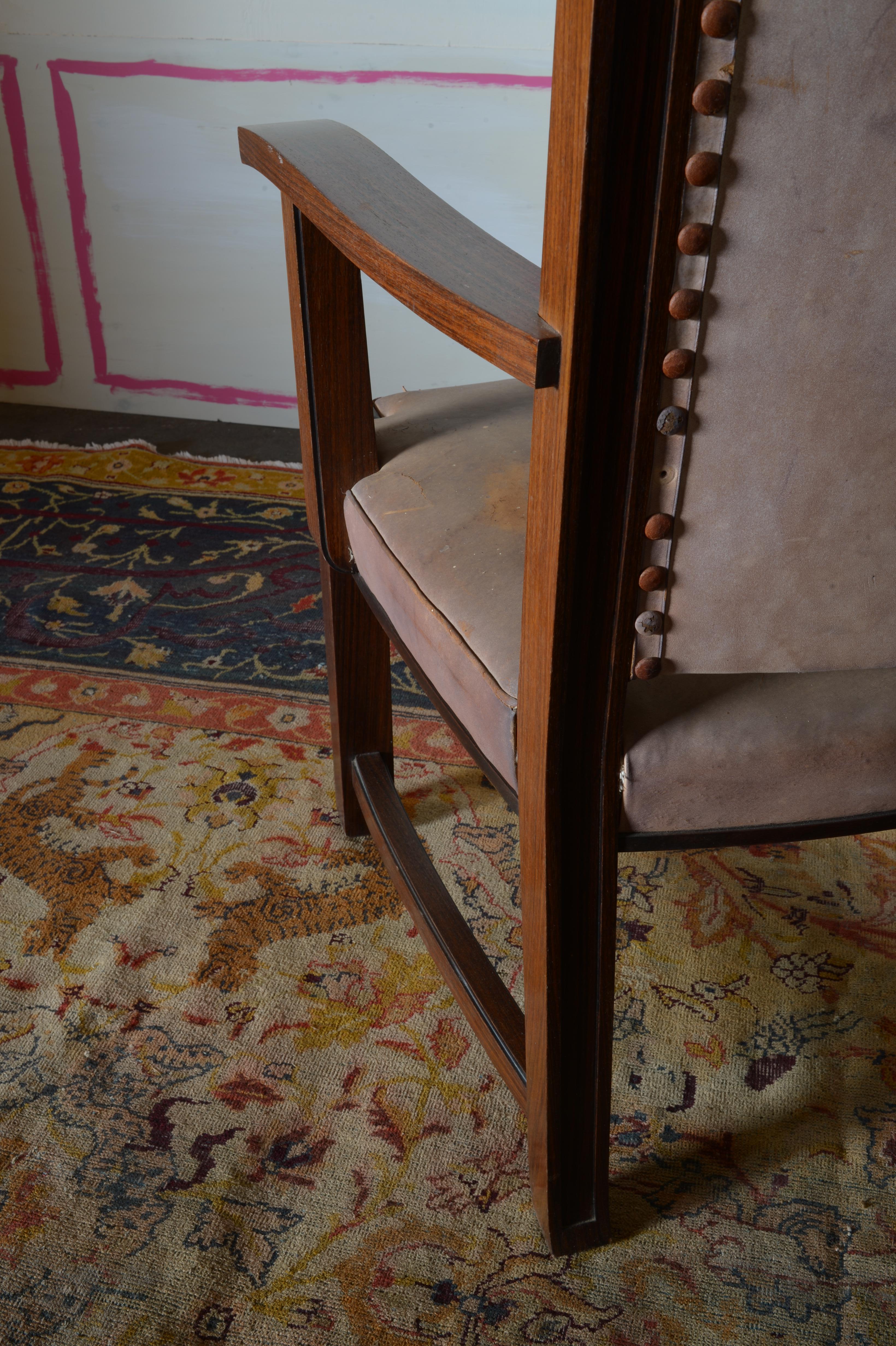 Sillón de palisandro indio del movimiento alemán de la Nueva Objetividad en venta 9