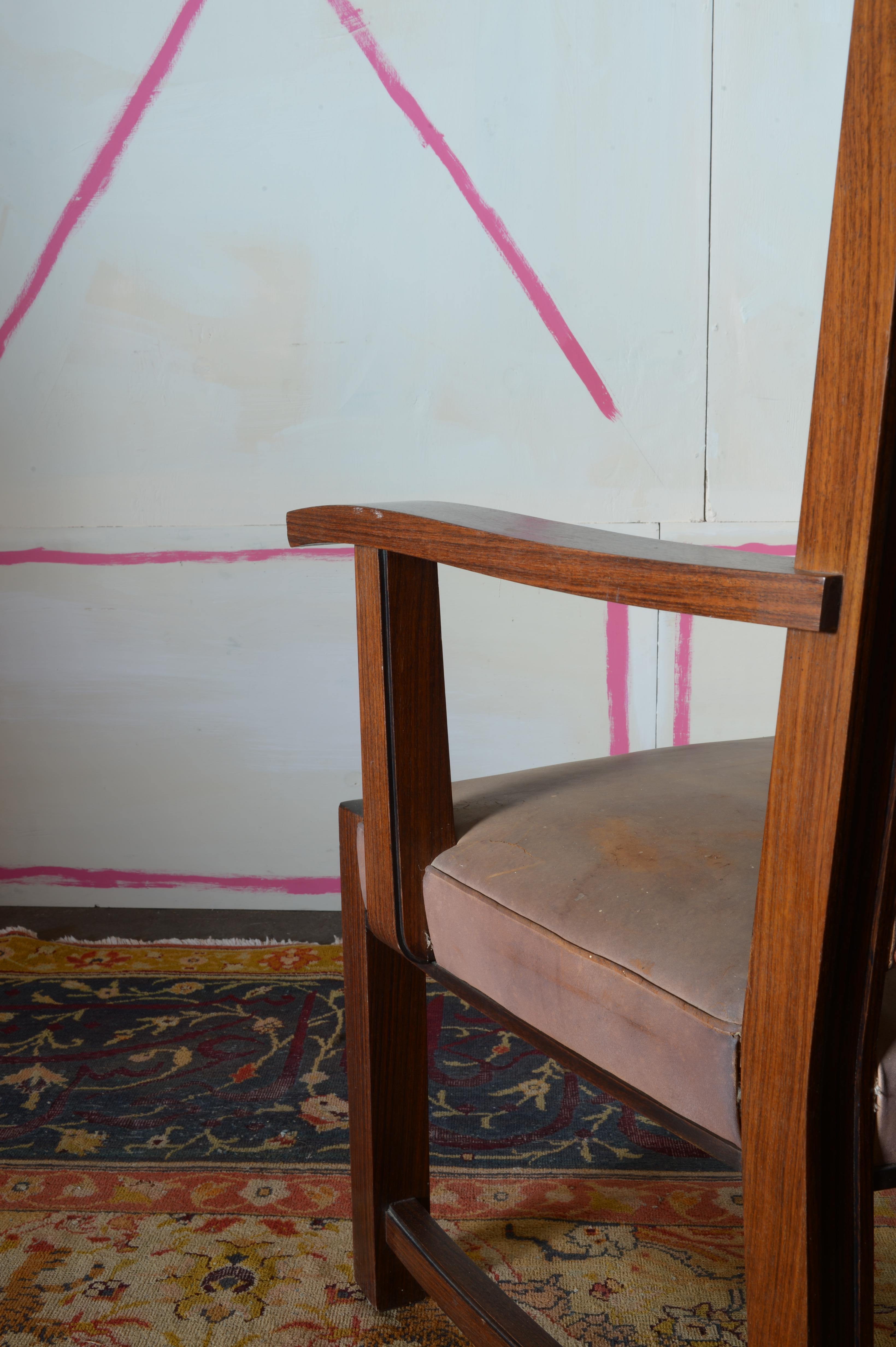 Sillón de palisandro indio del movimiento alemán de la Nueva Objetividad en venta 10
