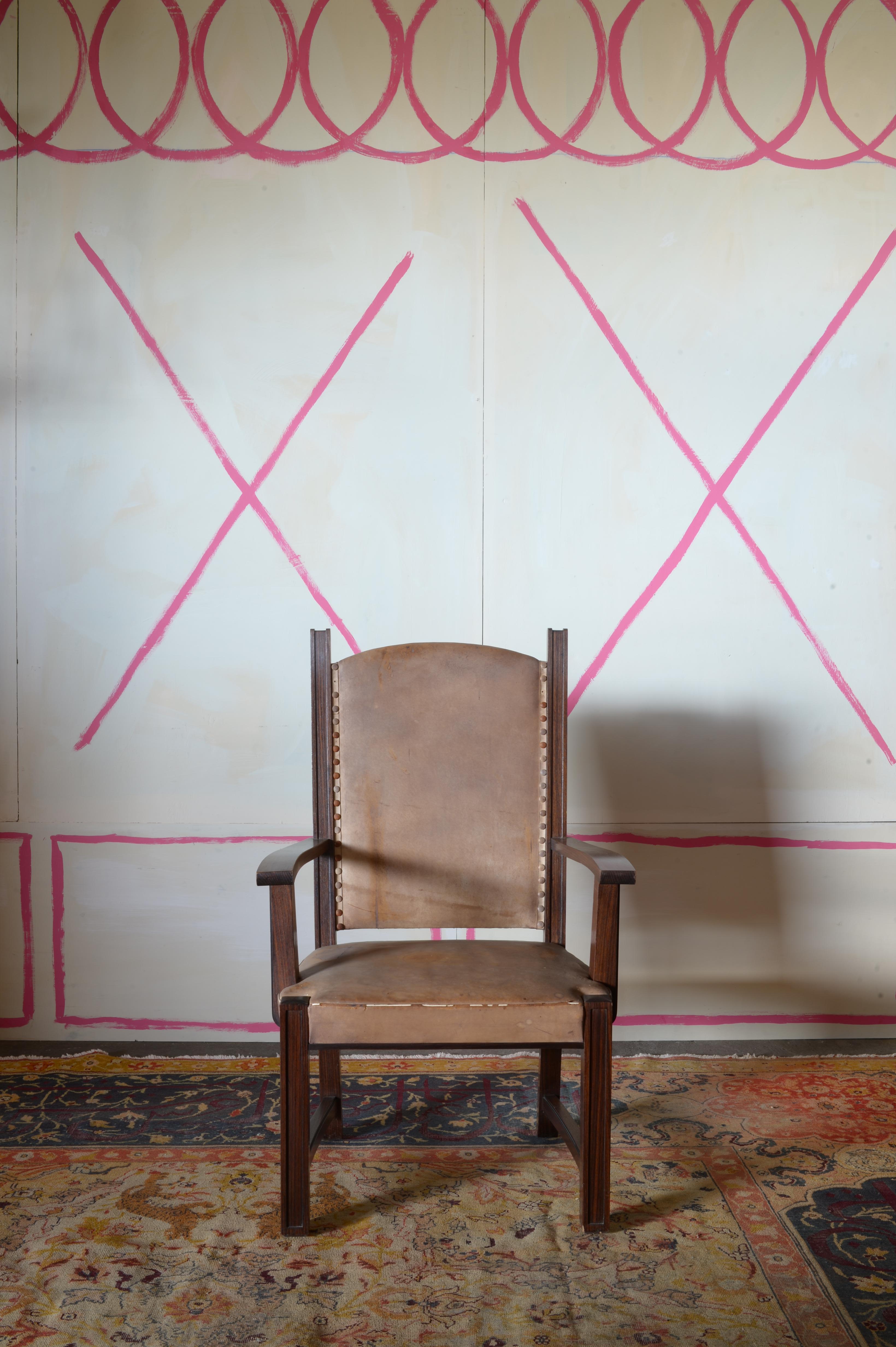 Sillón de palisandro indio del movimiento alemán de la Nueva Objetividad siglo XX en venta