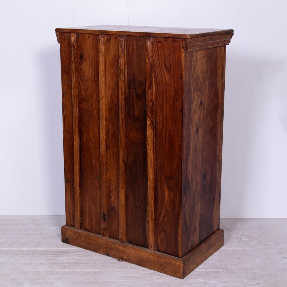 Indian Rosewood Cabinet with Window Shutter Doors In Good Condition For Sale In London, GB