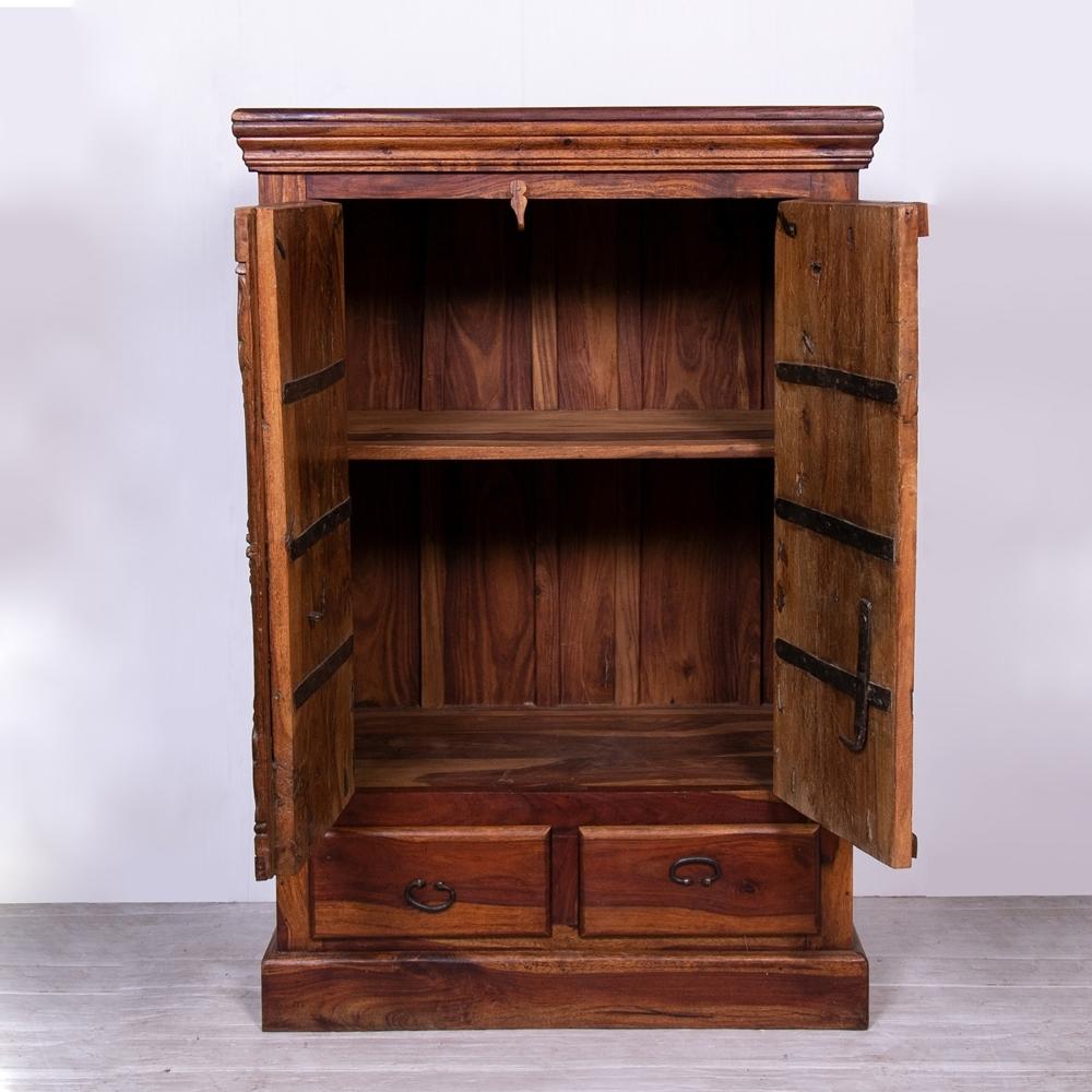19th Century Indian Rosewood Cabinet with Window Shutter Doors For Sale