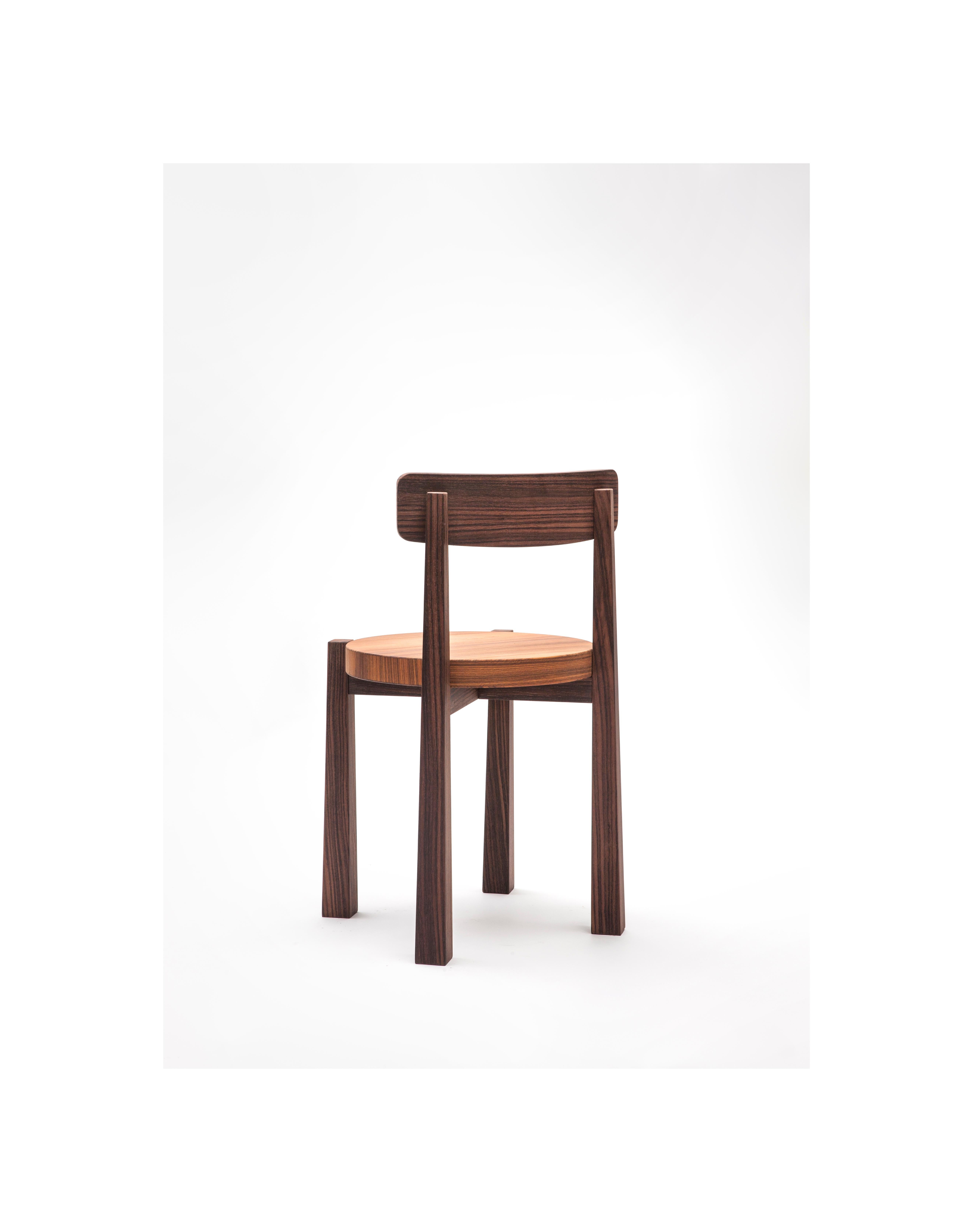 Italian Indian, Rosewood Sediolina Chair by Antonio Aricò for Delvis Unlimited For Sale
