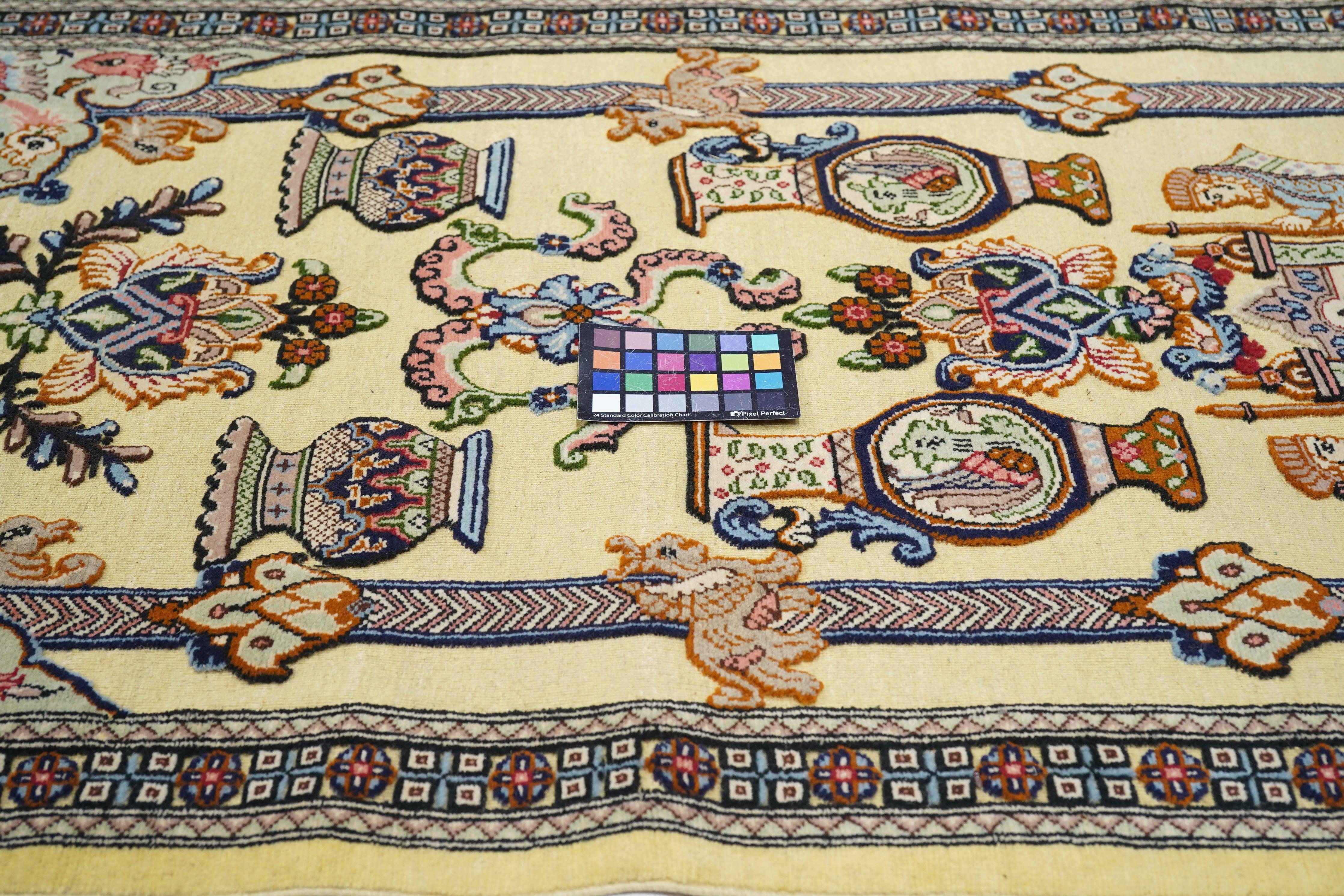 Lana Tappeto indiano 3'4'' x 5'8'' in vendita