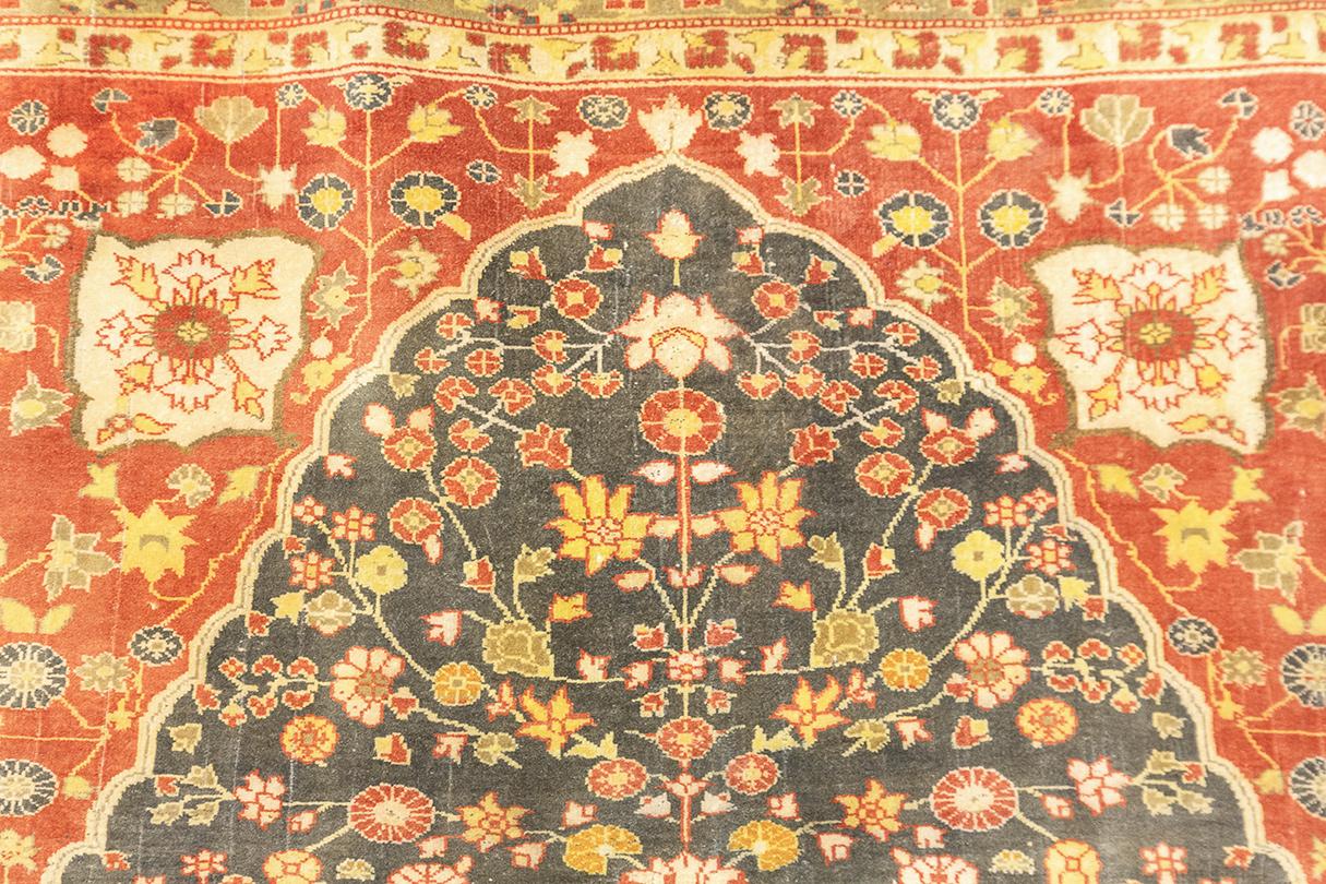 Indian Rug Pashmina Green Field For Sale 2