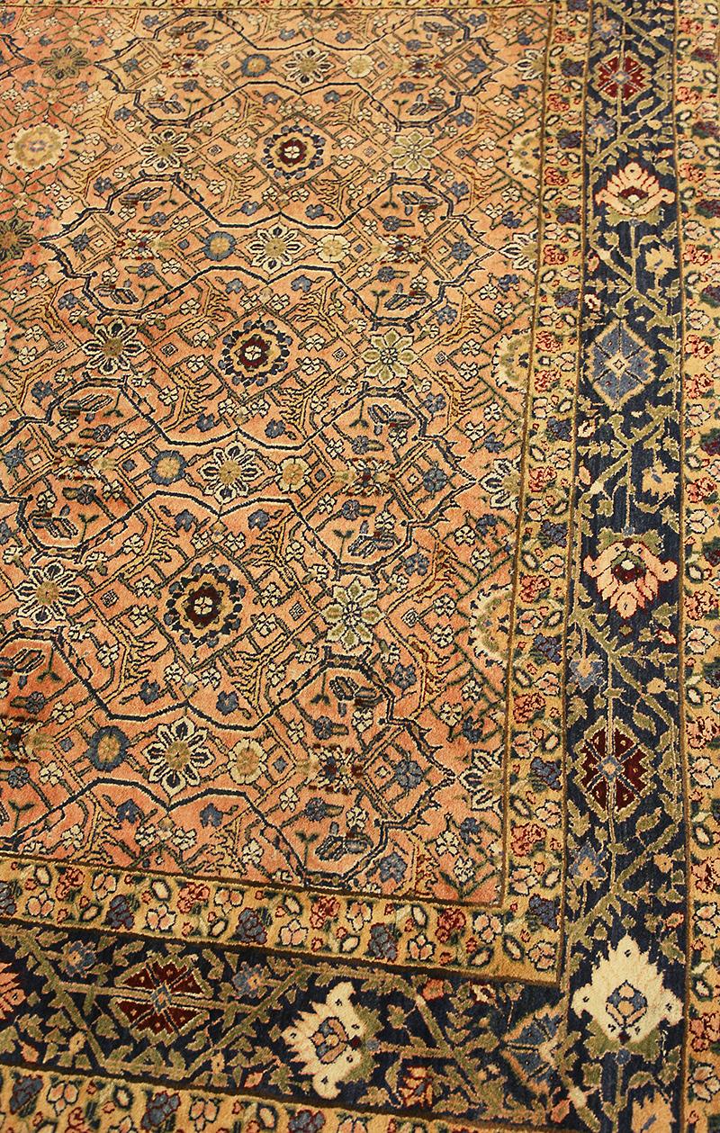 Annodato a mano Tappeto indiano Pashmina Wool Mollaianrugs Collectional in vendita
