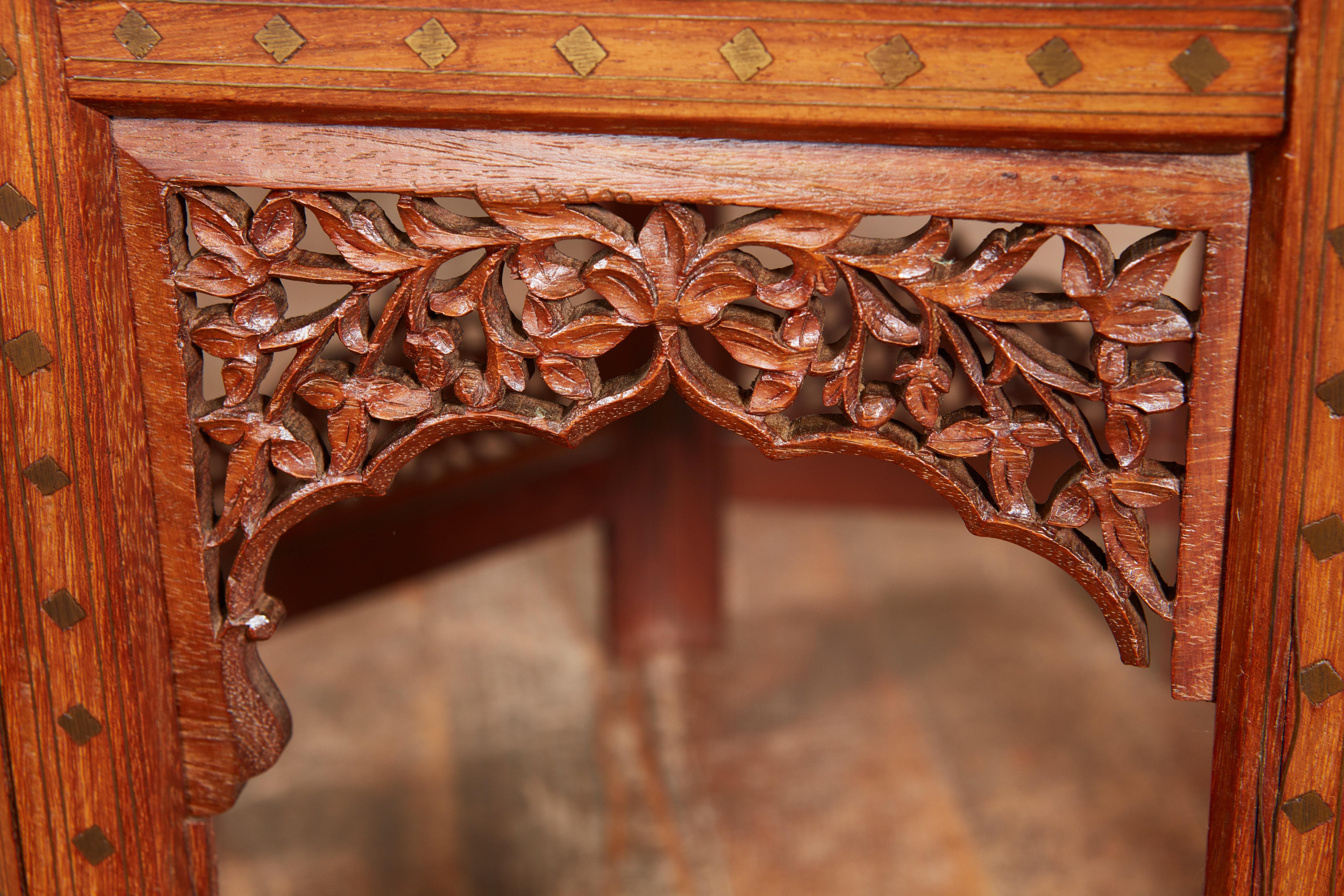 Anglo-Indian Indian Sandalwood Taboret Table