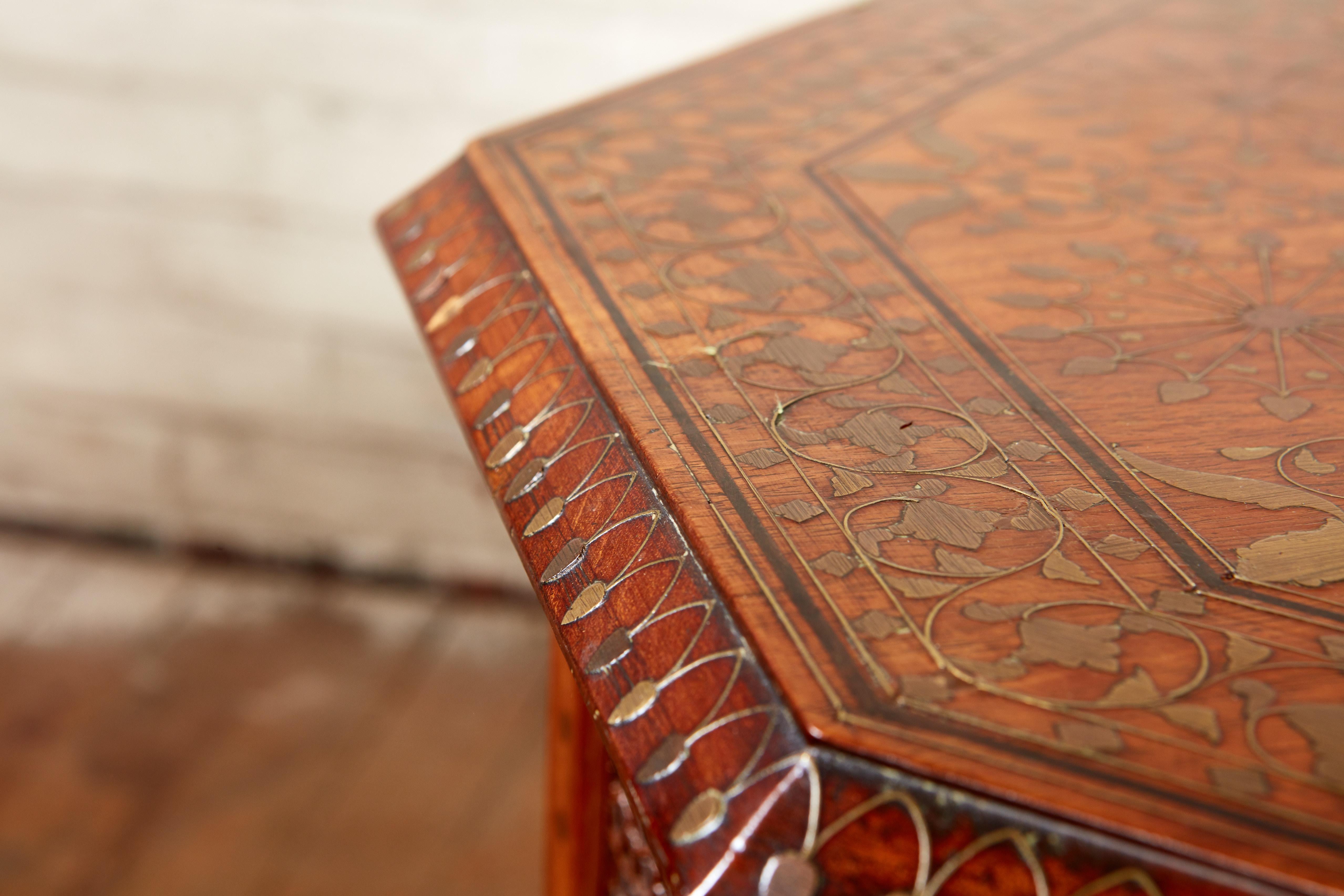 Indian Sandalwood Taboret Table In Good Condition For Sale In Greenwich, CT