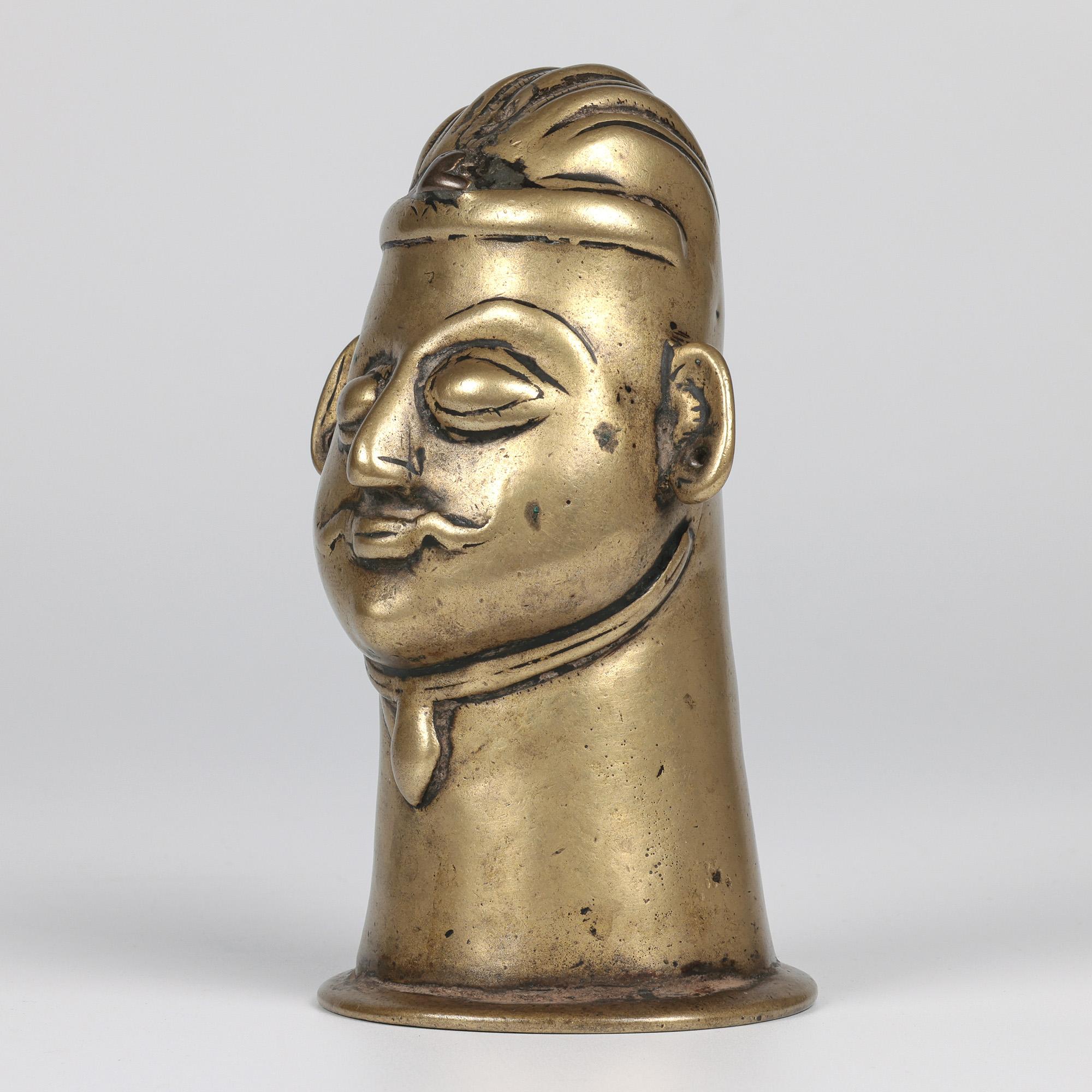 Indian Shiva Mukhalingam Brass Alloy Human Face Cover For Sale 4