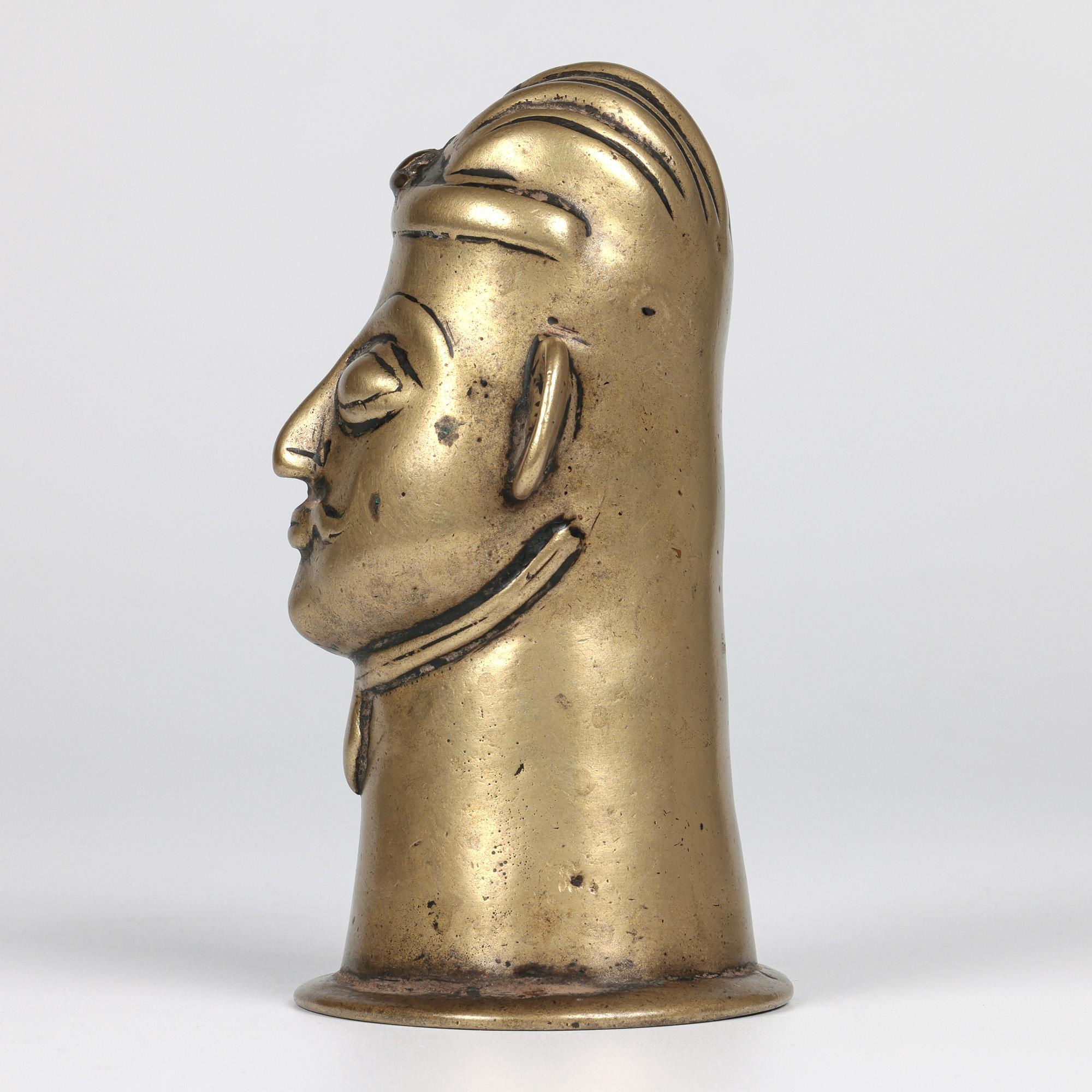 Indian Shiva Mukhalingam Brass Alloy Human Face Cover For Sale 6