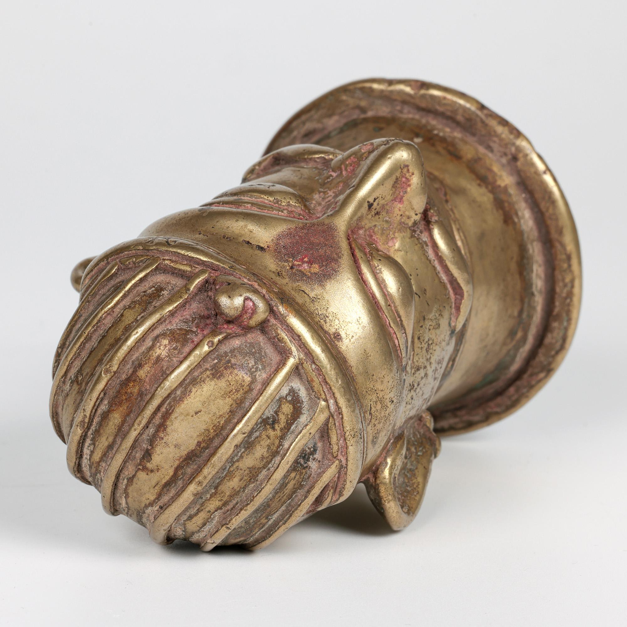 Indian Shiva Mukhalingam Brass Alloy Human Face Cover For Sale 8