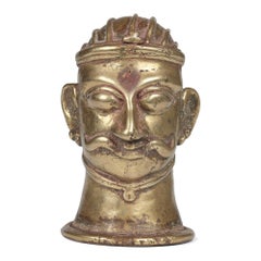 Indian Shiva Mukhalingam Brass Alloy Human Face Cover