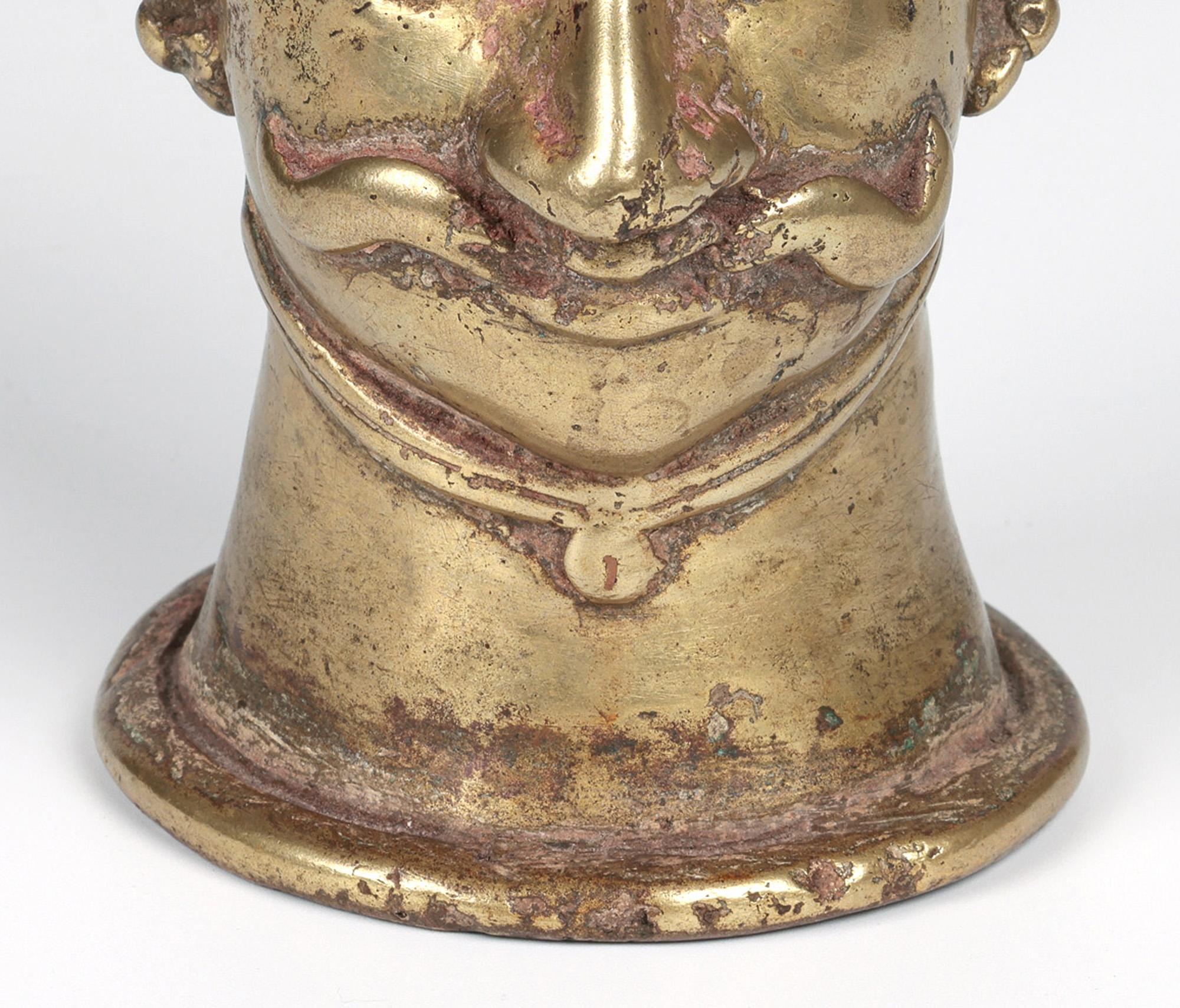 Other Indian Shiva Mukhalingam Brass Alloy Human Face Cover For Sale