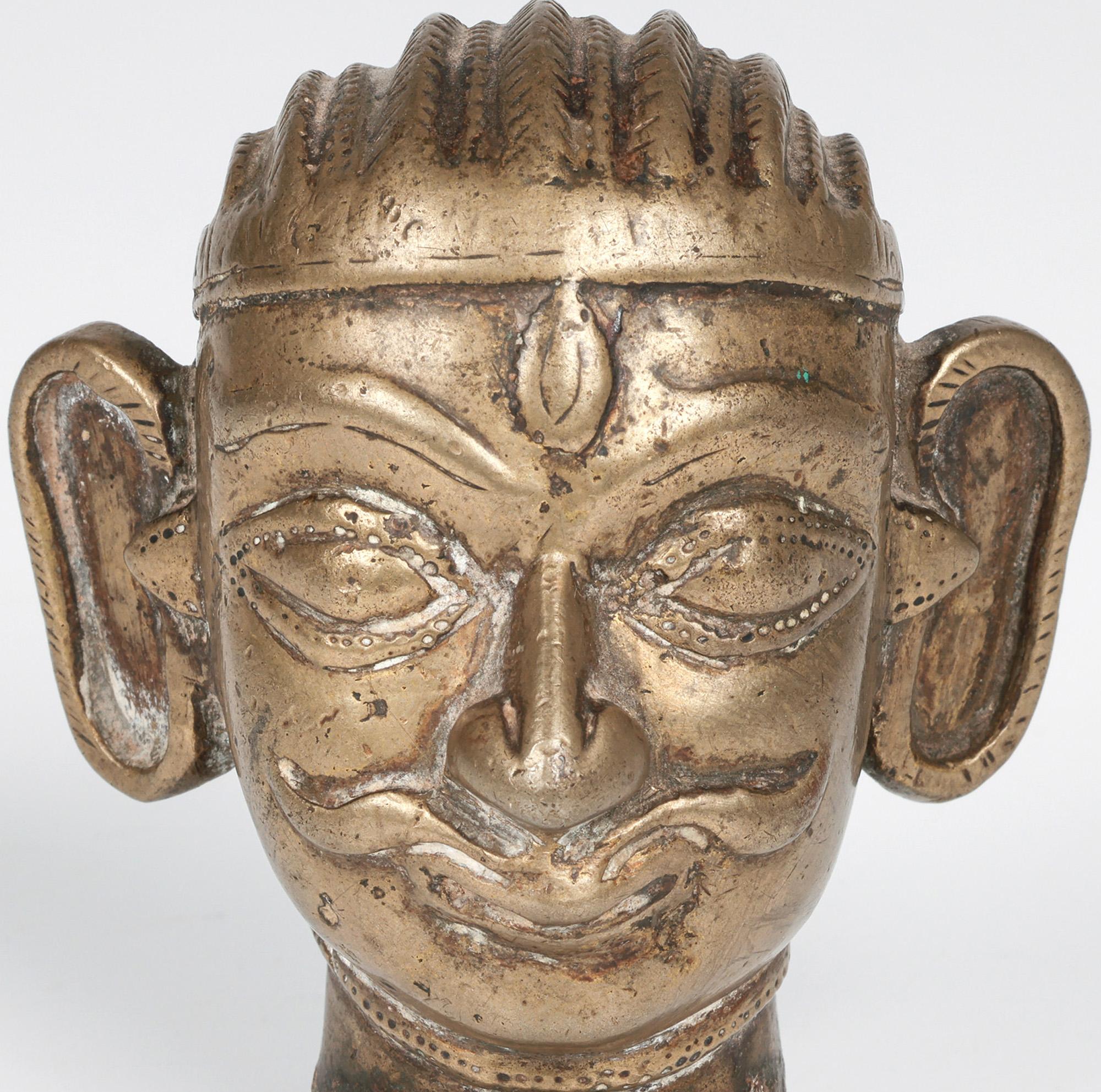 Other Indian Shiva Mukhalingam Brass Alloy Human Face Cover For Sale