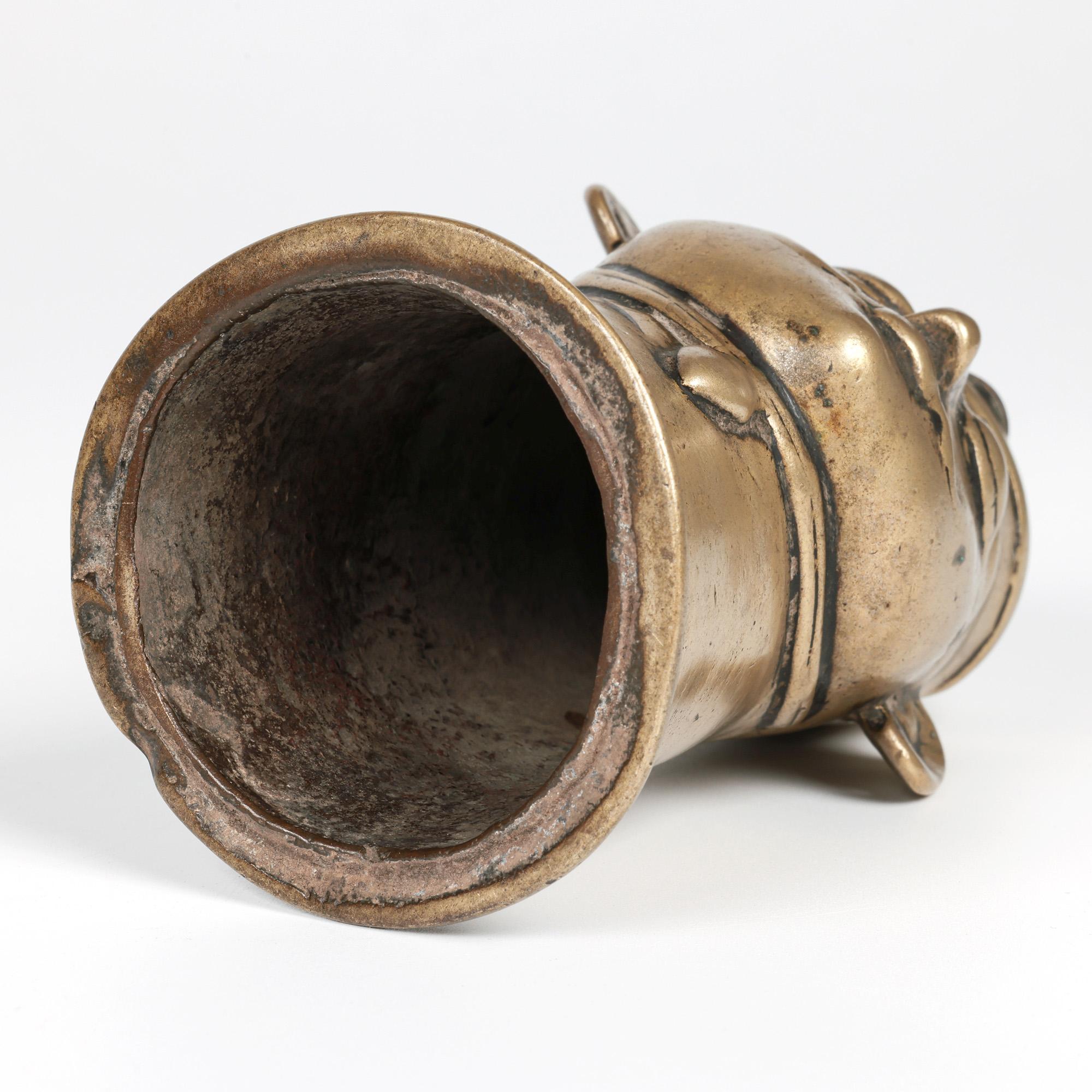 Indian Shiva Mukhalingam Brass Alloy Human Face Cover In Good Condition For Sale In Bishop's Stortford, Hertfordshire