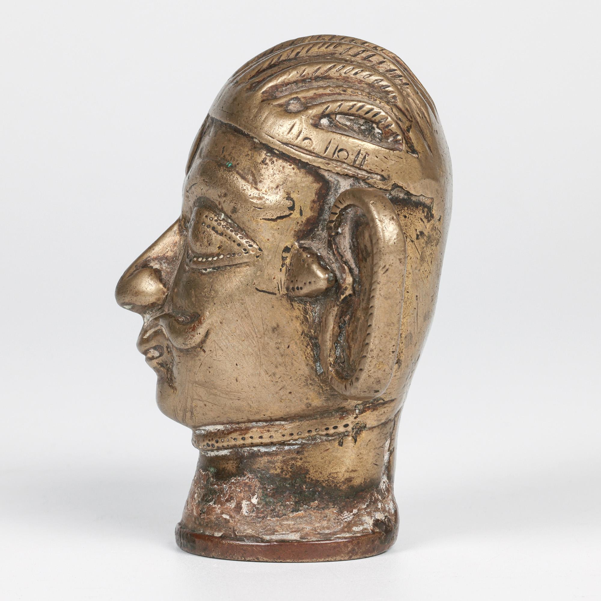 Indian Shiva Mukhalingam Brass Alloy Human Face Cover For Sale 1