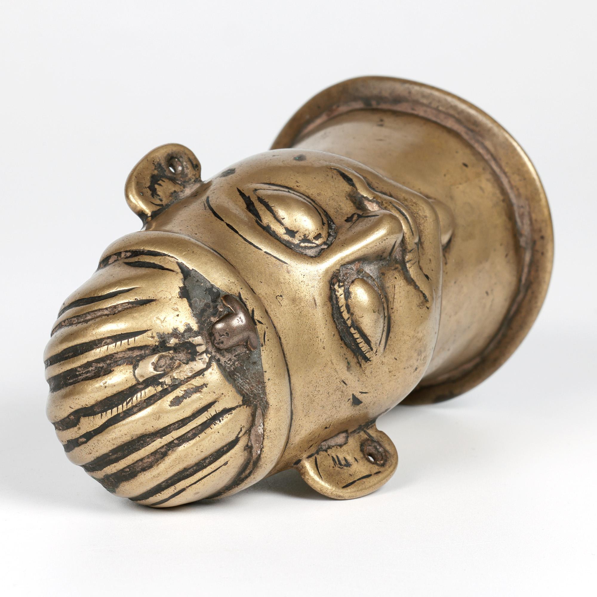 Indian Shiva Mukhalingam Brass Alloy Human Face Cover For Sale 2