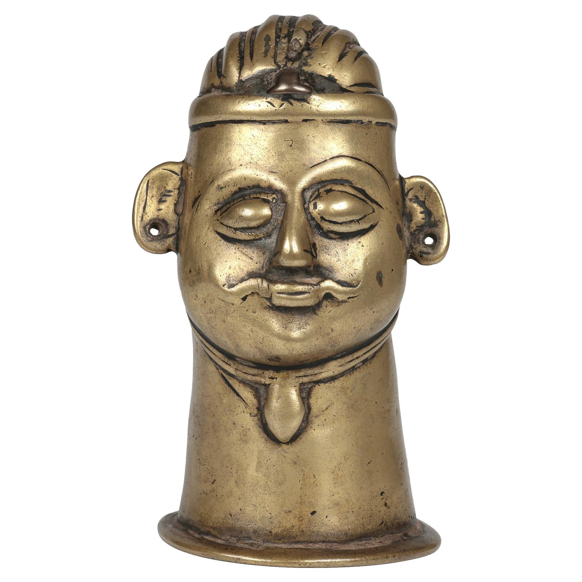 Indian Shiva Mukhalingam Brass Alloy Human Face Cover