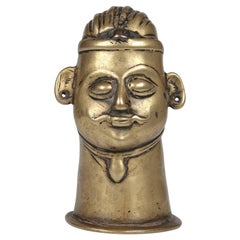 Indian Shiva Mukhalingam Brass Alloy Human Face Cover