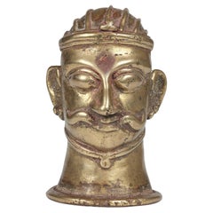 Indian Shiva Mukhalingam Brass Alloy Human Face Cover