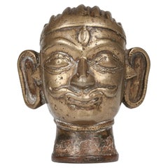 Couvercle de visage humain Shiva Mukhalingam en alliage de laiton