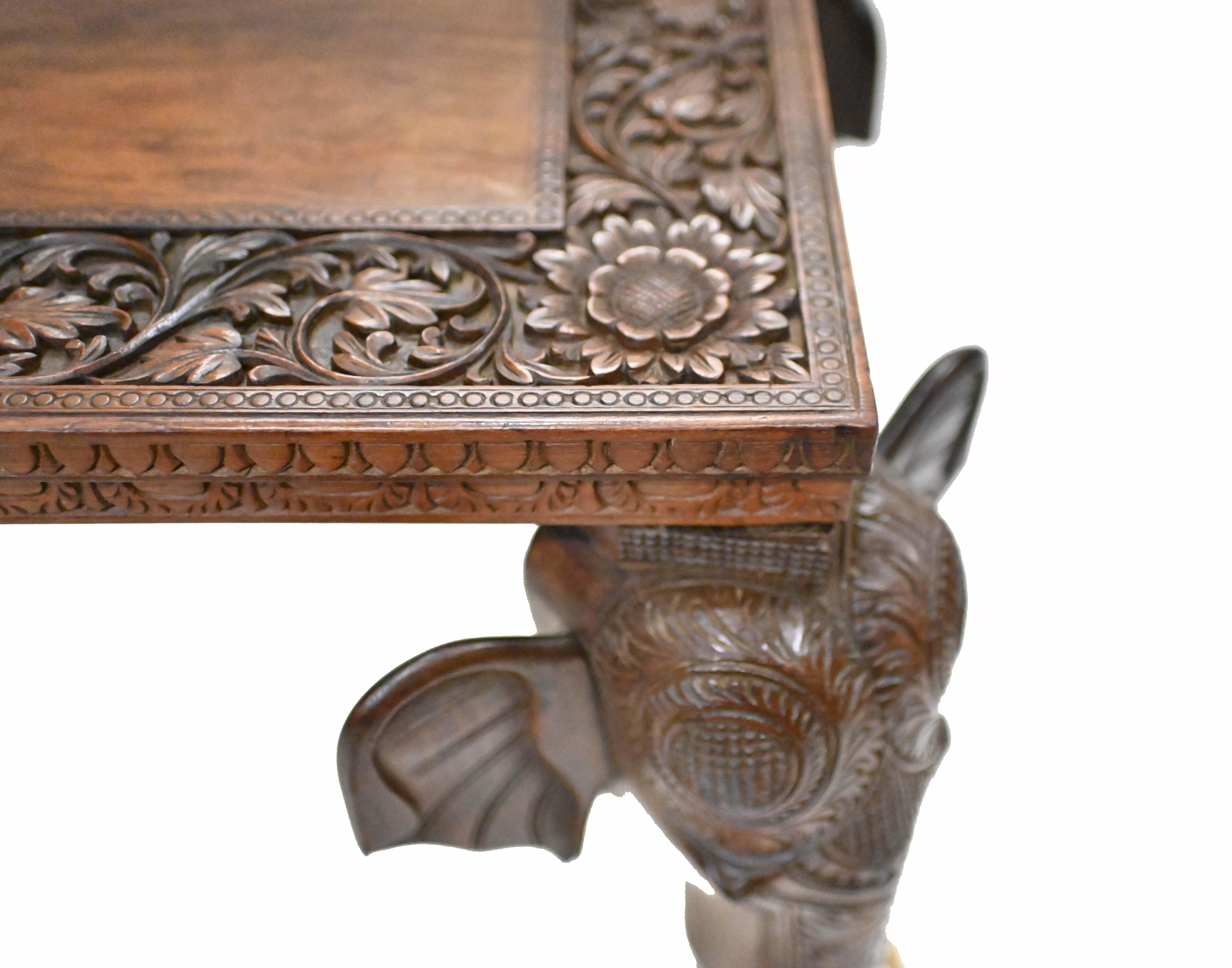 Indian Side Table Colonial Antiques Elephant Legs 1840 4
