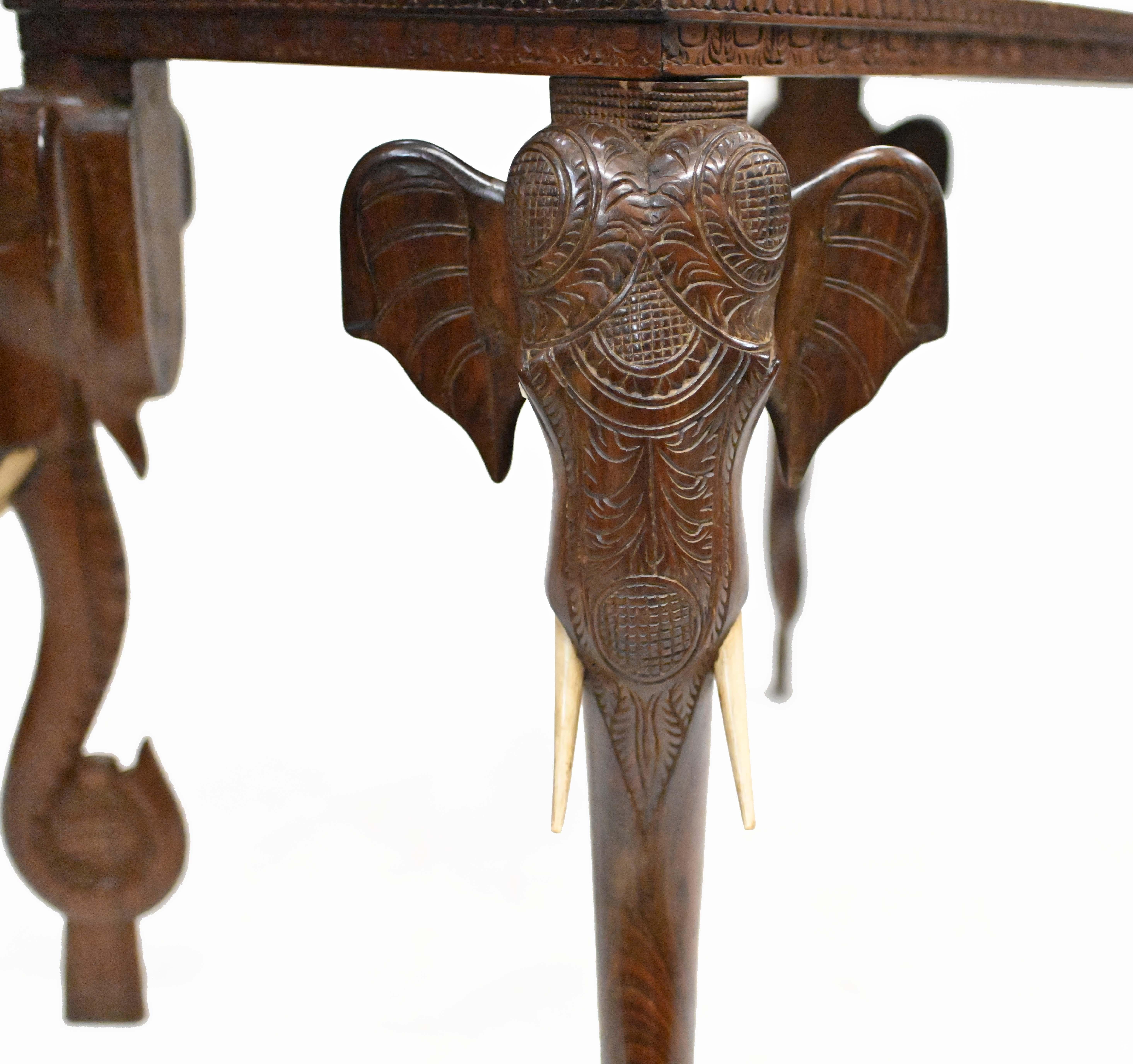 Indian Side Table Colonial Antiques Elephant Legs 1840 7