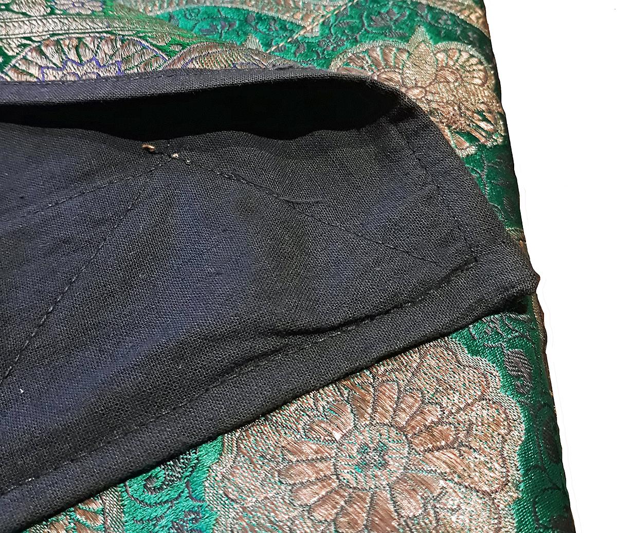 Agra Brocade Silk Bangladeshi Kantha Quilt, Late 20th Century For Sale