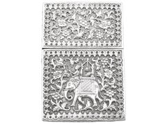 Antique Indian Silver Card Case Circa 1880