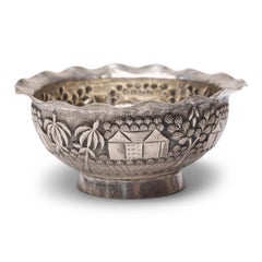 Indian Silver Repoussé Dish