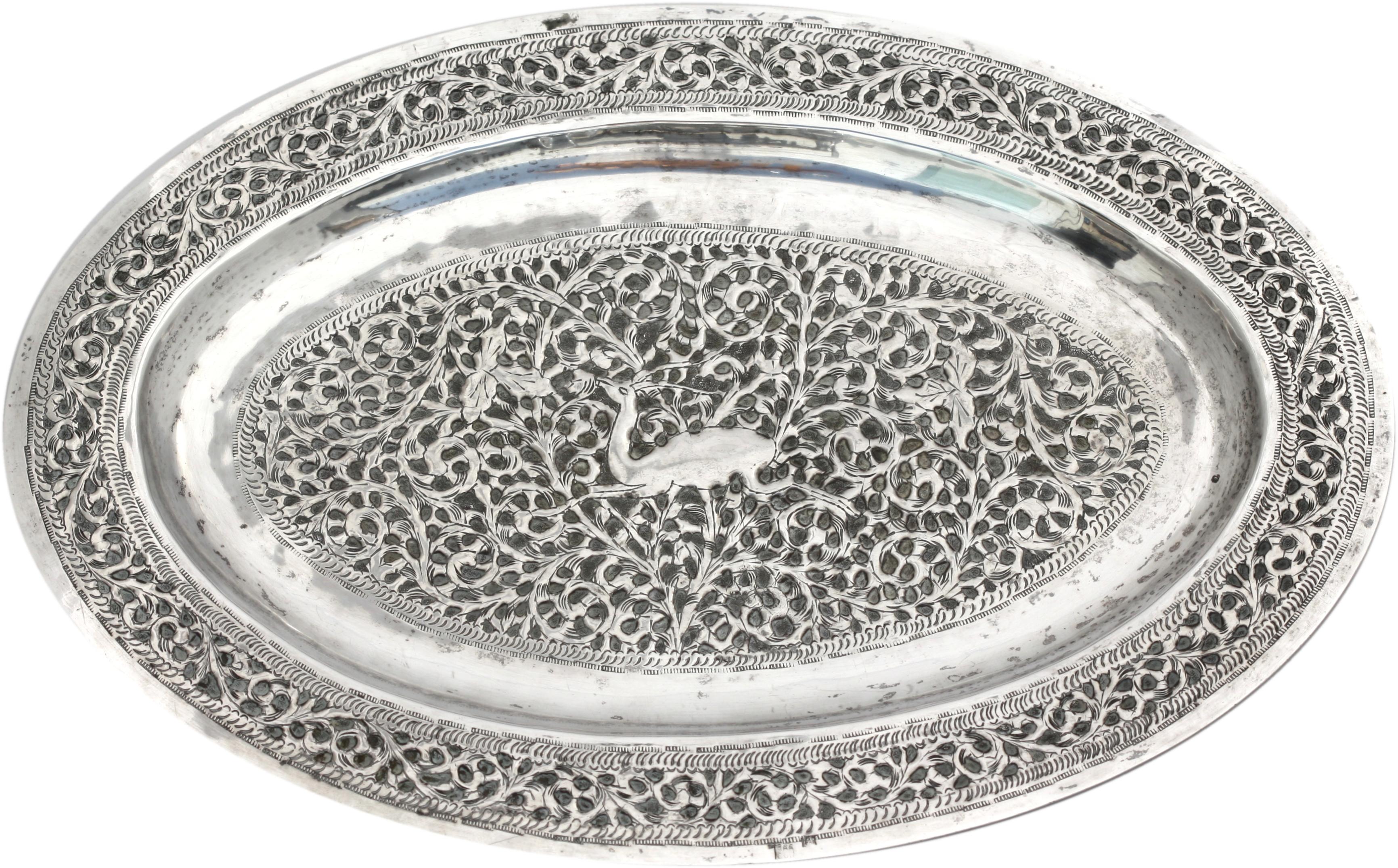 Indisches Silber-Tablett im Angebot 2