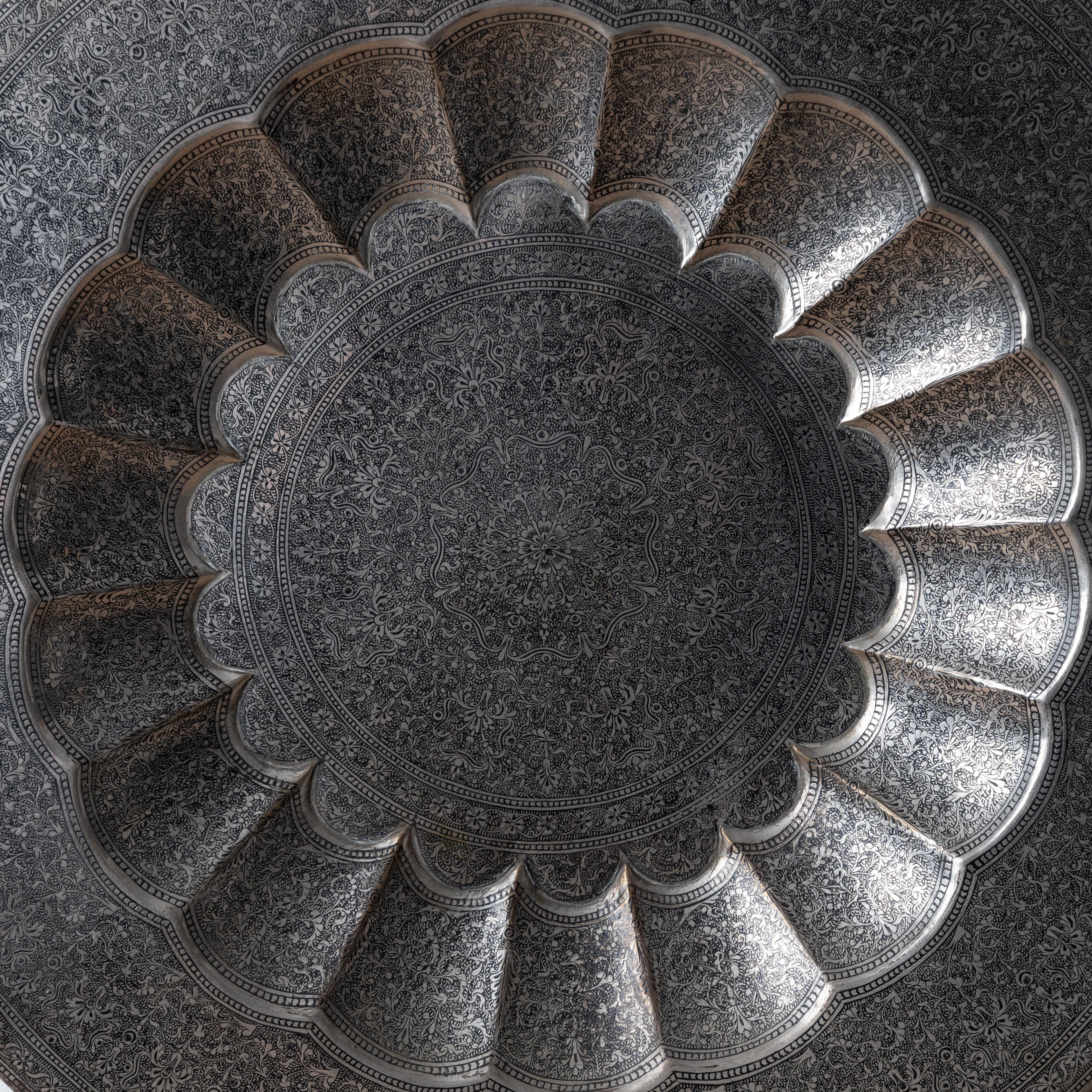 20th Century Indian Silverplate Tray For Sale
