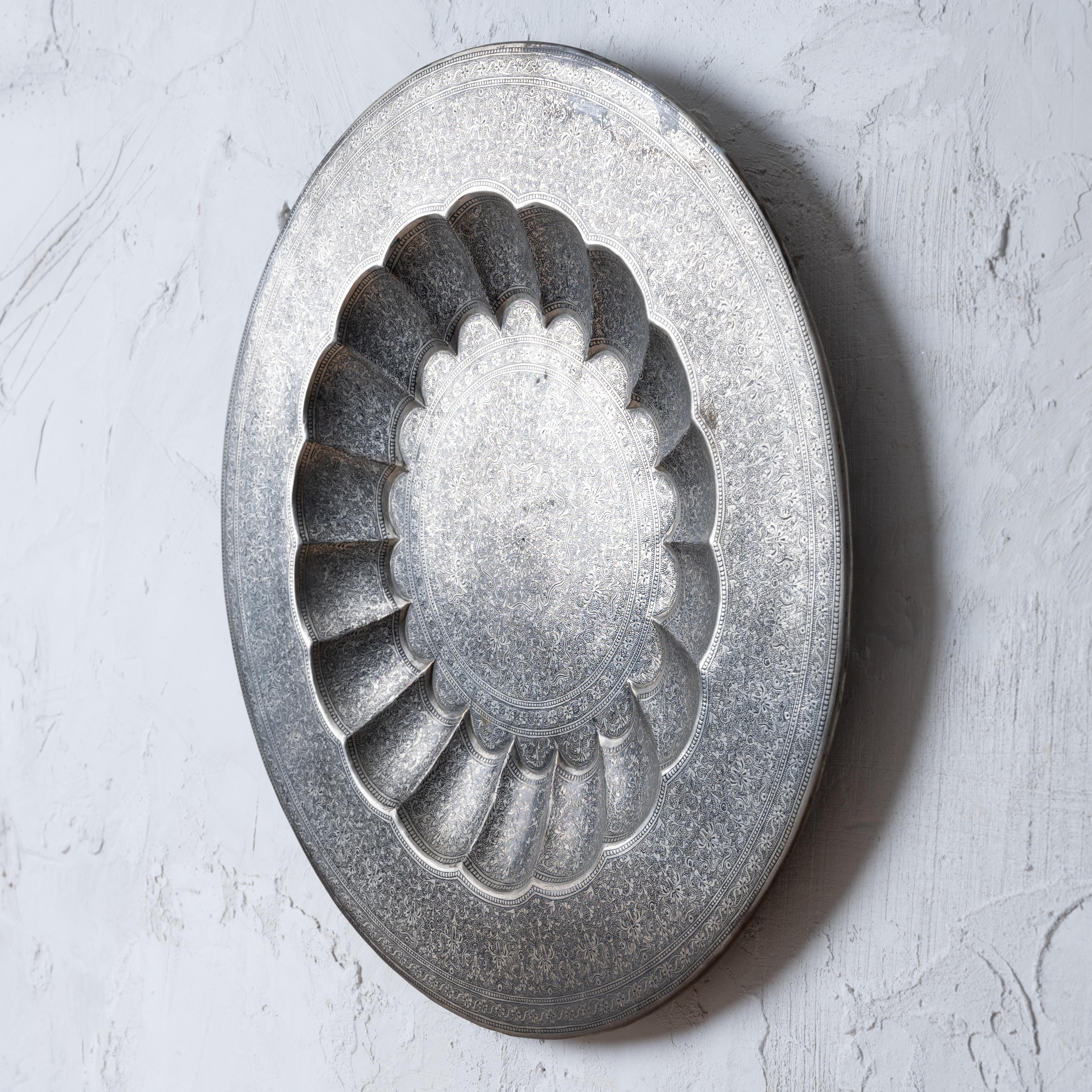 Silver Plate Indian Silverplate Tray For Sale