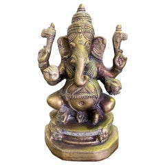 Indian South India Ganesh or Ganesha Large Ornate Hindu Elephant God Sculpture