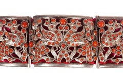 Indian Sterling Silver Coral Bracelet