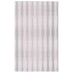 'Indian Stripe' Contemporary, Traditional Wallpaper in Pale Pink/Teal