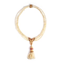 Indian Style Gold Perlenkette