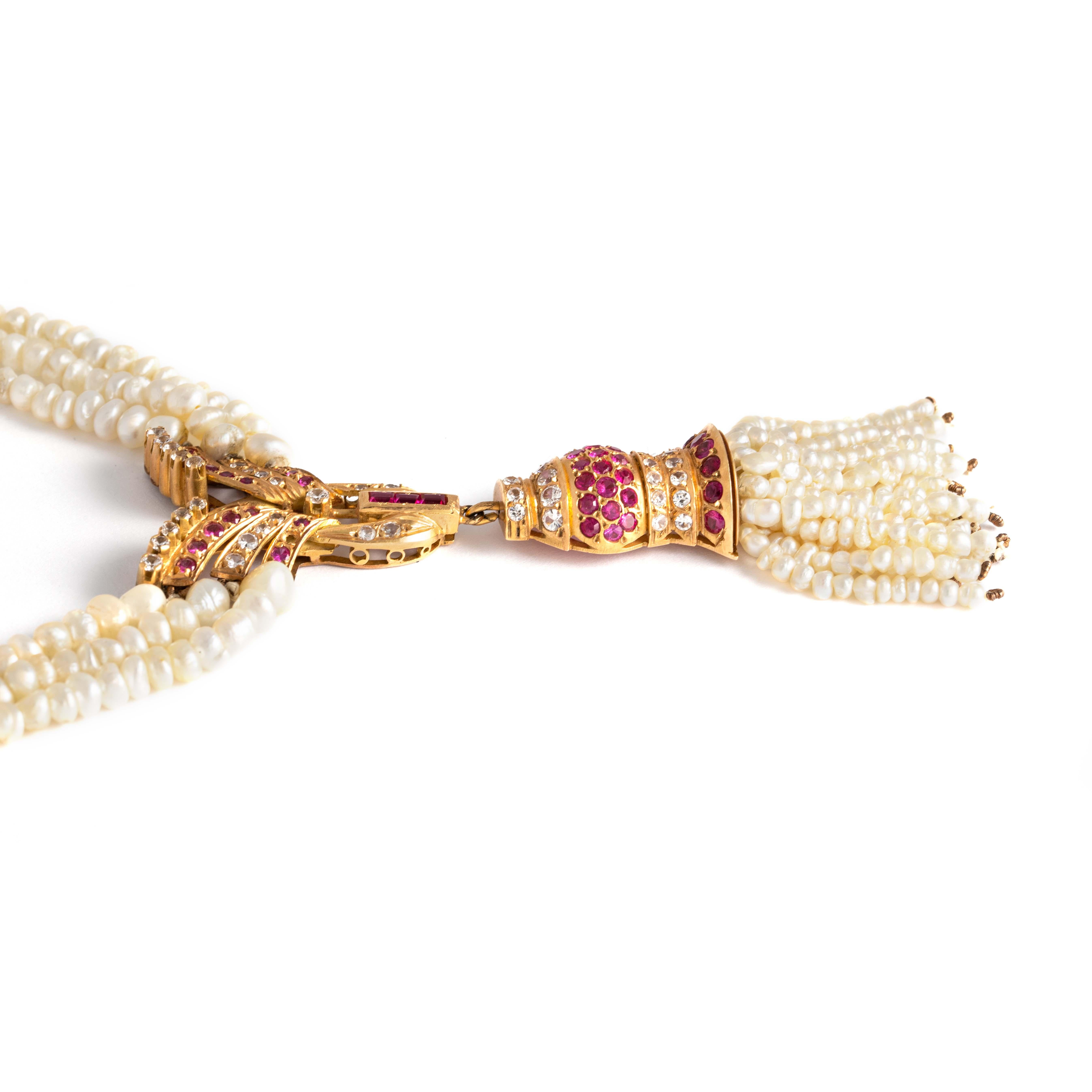 pearl necklace indian style