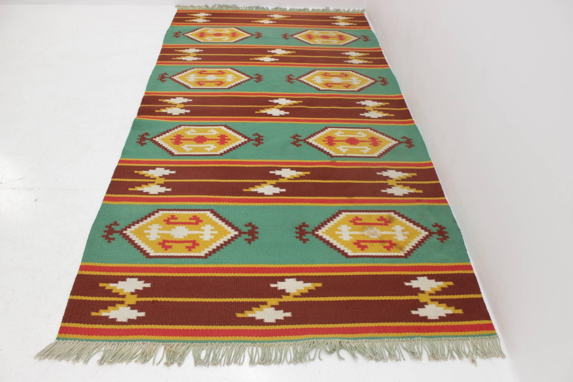 Mid-Century Modern Indian Style Kilim Carpet / Rug For Sale
