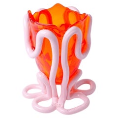 Vaso Indian Summer (grande), arancione chiaro e rosa pastello di Gaetano Pesce