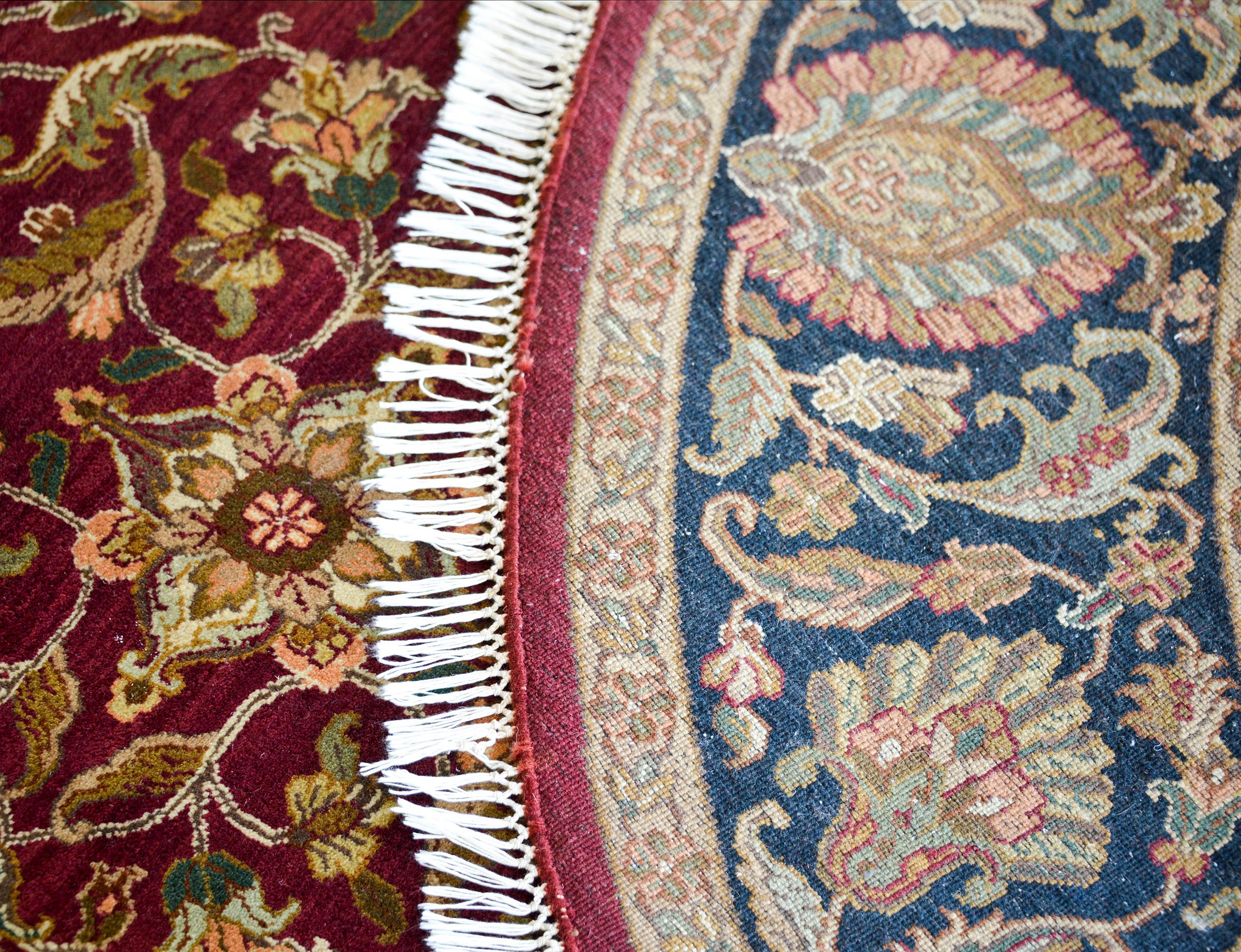 Indian Tabriz-Style Round Rug For Sale 7