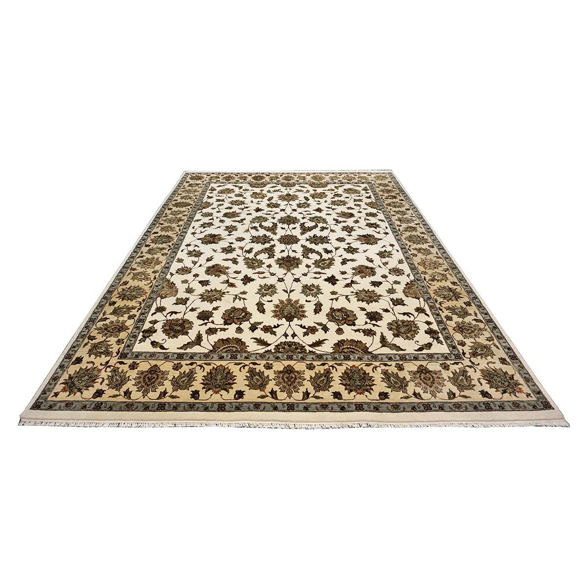  Ashly Fine Rugs presents a New Production Indian Tabriz 9x12 Wool & Silk Handmade Rug. Tabriz is a northern city in modern-day Iran and has forever been famous for the fineness and craftsmanship of its handmade rugs. Over the years, many countries