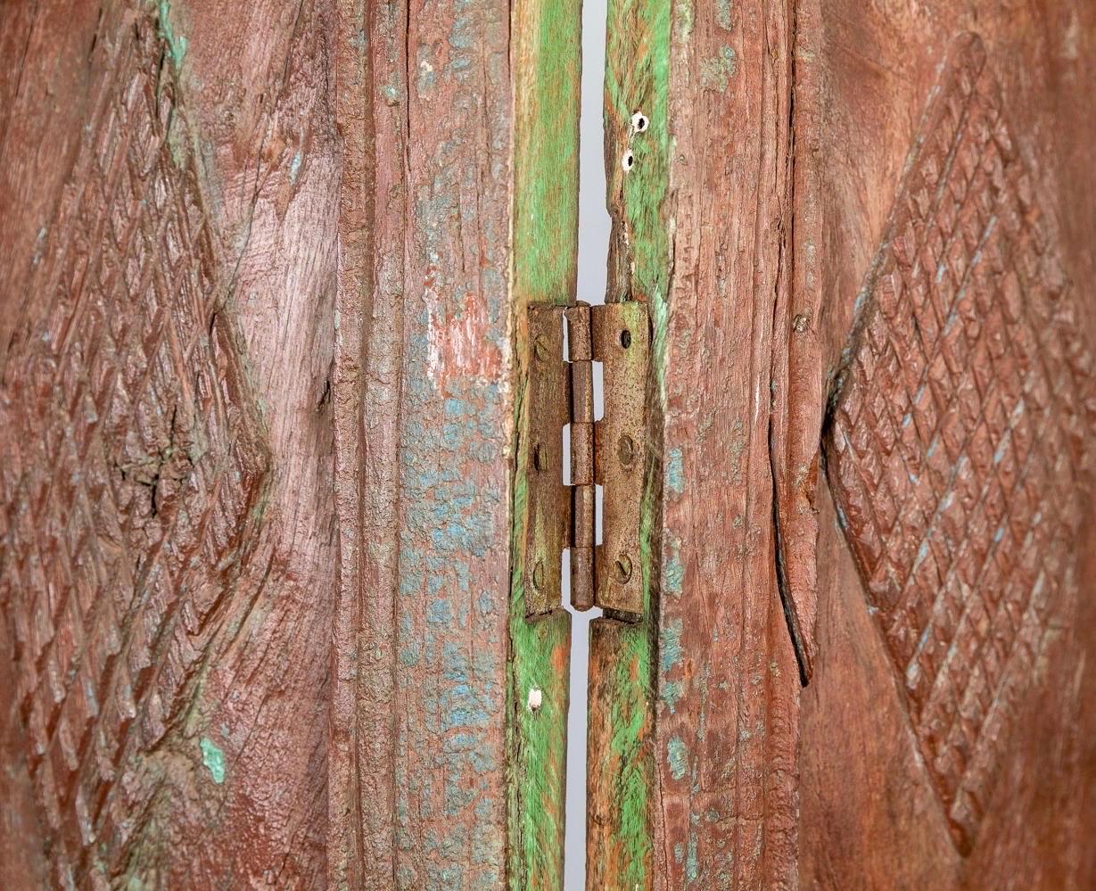 Porte bifold a pannelli in teak indiano, XIX secolo In condizioni buone in vendita a Southall, GB
