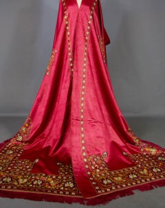 Indian Tent Or Long Embroidered Satin Valance in Mughal Style- 19th century