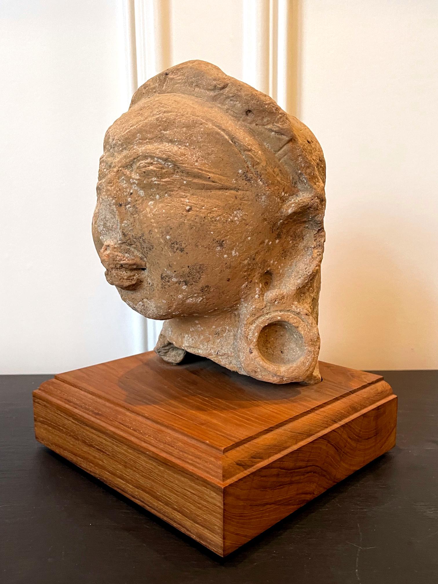 Indian Terracotta Sculpted Head Gupta Period For Sale 6