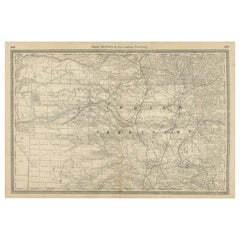Indian Territory Map 1888 – Rand McNally Antique Lithograph